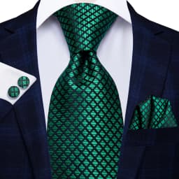 Hi-Tie Teal Green Solid Paisley Silk Wedding Tie For Men Fashion Design Quality Hanky Cufflink Men Gift Necktie Set Dropshipping