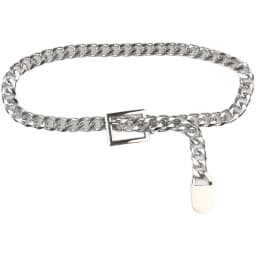 Silver Gold Metal Alloy Waist Belt Long Wide Waist Chain Punk Street Jean Belt Hip Hop Gothic Buckle PIn Adjustable Belt Cinch