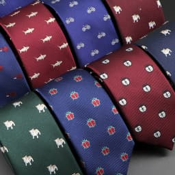 Men's Animal Slim Tie Polyester Jacquard Insect Car Bike Printed Ties For Wedding Business Suits Dress 6cm Skinny Necktie Gift