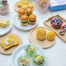 1:12 Miniature Hamburger Mini Fruit Salad Pretend Food for Blyth OB11 BJD Doll House Kitchen Play Toys Accessories