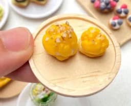 1:12 Miniature Hamburger Mini Fruit Salad Pretend Food for Blyth OB11 BJD Doll House Kitchen Play Toys Accessories