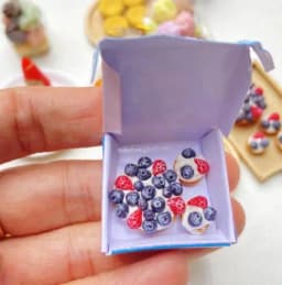 1:12 Miniature Hamburger Mini Fruit Salad Pretend Food for Blyth OB11 BJD Doll House Kitchen Play Toys Accessories