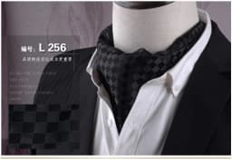 Men's Vintage Paisley Wedding Formal Cravat Ascot Scrunch Self British Style Gentleman Polyester Silk Casual Dot Plaid Scarf Tie