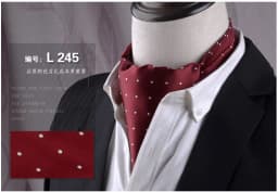 Men's Vintage Paisley Wedding Formal Cravat Ascot Scrunch Self British Style Gentleman Polyester Silk Casual Dot Plaid Scarf Tie