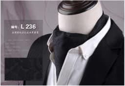 Men's Vintage Paisley Wedding Formal Cravat Ascot Scrunch Self British Style Gentleman Polyester Silk Casual Dot Plaid Scarf Tie