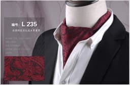 Men's Vintage Paisley Wedding Formal Cravat Ascot Scrunch Self British Style Gentleman Polyester Silk Casual Dot Plaid Scarf Tie