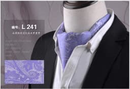 Men's Vintage Paisley Wedding Formal Cravat Ascot Scrunch Self British Style Gentleman Polyester Silk Casual Dot Plaid Scarf Tie