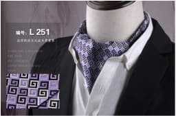 Men's Vintage Paisley Wedding Formal Cravat Ascot Scrunch Self British Style Gentleman Polyester Silk Casual Dot Plaid Scarf Tie