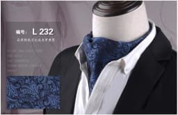 Men's Vintage Paisley Wedding Formal Cravat Ascot Scrunch Self British Style Gentleman Polyester Silk Casual Dot Plaid Scarf Tie