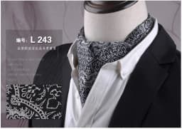 Men's Vintage Paisley Wedding Formal Cravat Ascot Scrunch Self British Style Gentleman Polyester Silk Casual Dot Plaid Scarf Tie