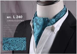 Men's Vintage Paisley Wedding Formal Cravat Ascot Scrunch Self British Style Gentleman Polyester Silk Casual Dot Plaid Scarf Tie