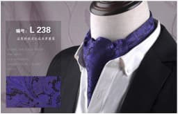 Men's Vintage Paisley Wedding Formal Cravat Ascot Scrunch Self British Style Gentleman Polyester Silk Casual Dot Plaid Scarf Tie