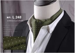 Men's Vintage Paisley Wedding Formal Cravat Ascot Scrunch Self British Style Gentleman Polyester Silk Casual Dot Plaid Scarf Tie