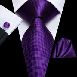 Hi-Tie Designer Purple Floral Striped Paisley Wedding Tie for Men Handky Cufflink Gift Men Tie Party Business Dropshipping