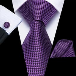 Hi-Tie Designer Purple Floral Striped Paisley Wedding Tie for Men Handky Cufflink Gift Men Tie Party Business Dropshipping