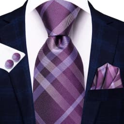 Hi-Tie Designer Purple Floral Striped Paisley Wedding Tie for Men Handky Cufflink Gift Men Tie Party Business Dropshipping