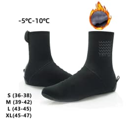 YKYWBIKE Deep Winter Waterproof Cycling Shoe Cover Reflective Thermal Elastic Rainproof Thicker Shoe Cover Cycling Overshoes