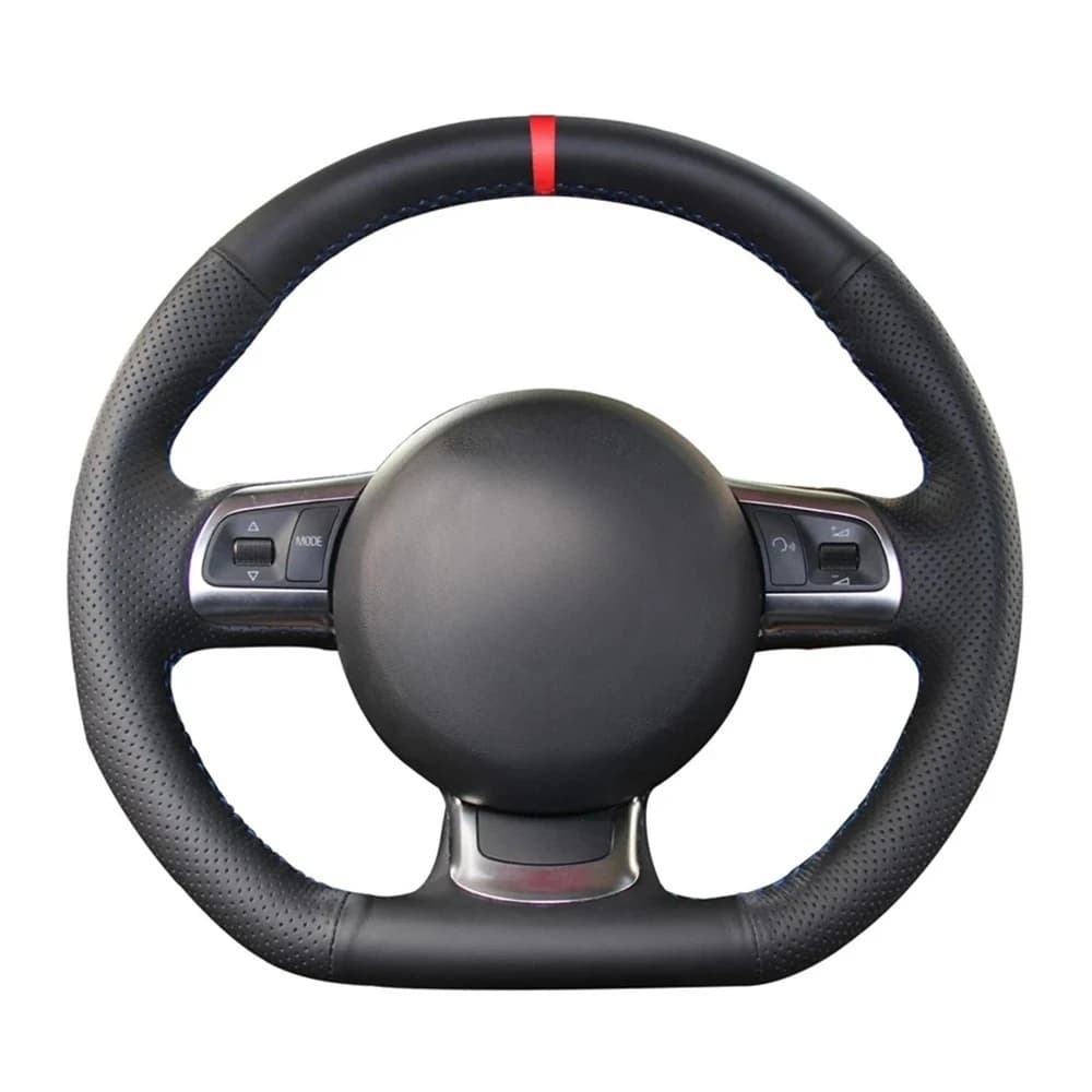 Non-Slip Black Artificial Leather DIY Car Steering Wheel Cover For Audi TT TTS (8J) 2006-2014 A3 S3 (8P) Sportback 2008-2012 R8