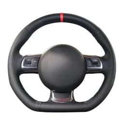 Non-Slip Black Artificial Leather DIY Car Steering Wheel Cover For Audi TT TTS (8J) 2006-2014 A3 S3 (8P) Sportback 2008-2012 R8