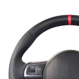 Non-Slip Black Artificial Leather DIY Car Steering Wheel Cover For Audi TT TTS (8J) 2006-2014 A3 S3 (8P) Sportback 2008-2012 R8