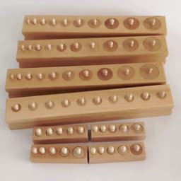 Cylinder Block Set Montessori Sensory Materials for Kids Visual Sense Experience Early Educational Equipment Learning Activities