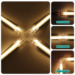 5pcs Flexible COB Strip Fast Connector 8mm 10mm Width COB Strip LED Tape FOB Solderless Joint Wire Right Angel Connectors