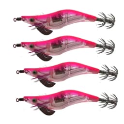 2--4Pcs LED Fishing Lure Flash Light 10cm Luminous Squid Jig Shrimp Bait fish Bait Hook Fishing Tackle Tool Accessories