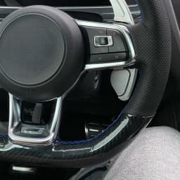 Car Steering Wheel Cover Non-Slip Black Carbon Fiber Genuine Leather For Volkswagen Golf 7 MK7 Gti R Vw Polo Scirocco 2015 2016