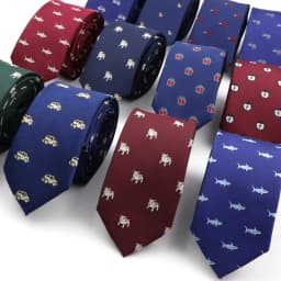 New Mens Polyester Jacquard Ties Casual Slim 6CM Insect Shiba Inu Car Cartoon Neckties For Wedding Business Suits Neck Accessory