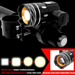 LED Headlight For Xiaomi M365 /Pro Electric Scooter Zoomable 1200mAh Battery USB Rechargeable 150LM XM-L T6 LED Light Front Lamp