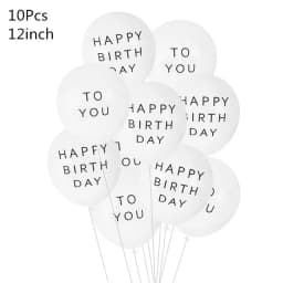 10Pcs 12inch Happy Birthday Balloon Decor Rose Gold Chrome Metallic Latex Balloons For Kids 1st 30th Birthday Party Metal Globos