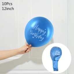10Pcs 12inch Happy Birthday Balloon Decor Rose Gold Chrome Metallic Latex Balloons For Kids 1st 30th Birthday Party Metal Globos