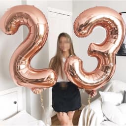 30 40 Inch Birthday Number Balloons Big Rose Gold Silver Figure Foil Balloon Wedding Baby Birthday Party Decoration Kid Globos