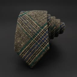 High Quality Classic Striped 100% Wool Ties Handmade 7cm Fashion Skinny Men Necktie Thick Cashmere Casual Cravat Accessories