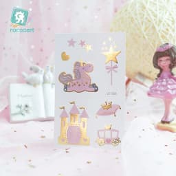Rocooart Unicorn Tattoo Face Temporary Tattoo Child Tattoo Sticker Body Tatoo For Kids Cute Tattoo Children Tattoos Fake Taty