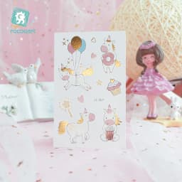 Rocooart Unicorn Tattoo Face Temporary Tattoo Child Tattoo Sticker Body Tatoo For Kids Cute Tattoo Children Tattoos Fake Taty