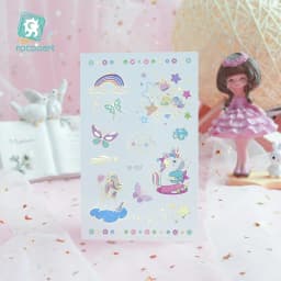 Rocooart Unicorn Tattoo Face Temporary Tattoo Child Tattoo Sticker Body Tatoo For Kids Cute Tattoo Children Tattoos Fake Taty
