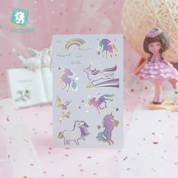 Rocooart Unicorn Tattoo Face Temporary Tattoo Child Tattoo Sticker Body Tatoo For Kids Cute Tattoo Children Tattoos Fake Taty