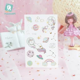 Rocooart Unicorn Tattoo Face Temporary Tattoo Child Tattoo Sticker Body Tatoo For Kids Cute Tattoo Children Tattoos Fake Taty