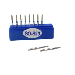 10Pcs/set Dental Diamond Burs Drills High Speed Handpiece Polishing Smoothing Diamond Burs SO-20 SO-21 SO-S20