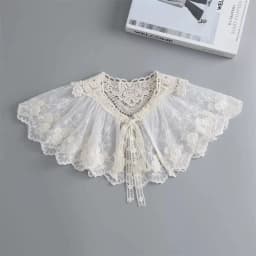 Sweet Lace Embroidered Fake Collar Shawl Blouse Decoration Detachable Collar Women's Shirt Dress False Collar Top Accessories