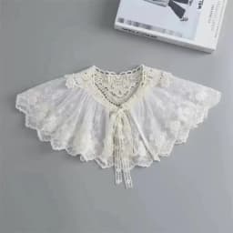 Sweet Lace Embroidered Fake Collar Shawl Blouse Decoration Detachable Collar Women's Shirt Dress False Collar Top Accessories