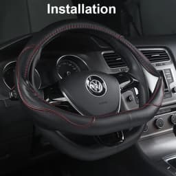 Car Steering Wheel Cover funda volante D Shape For Hyundai Creta II 2021 2022 D Type Braid on Steering-Wheel Wrap Protector