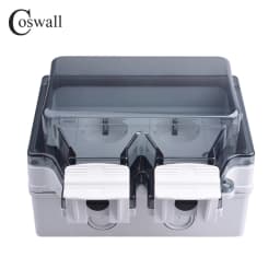 Coswall Tuya Wifi Voice Control IP66 Waterproof 13A Universal 3 Pin Socket Timer Switch Programmable Work With Alexa Google Home