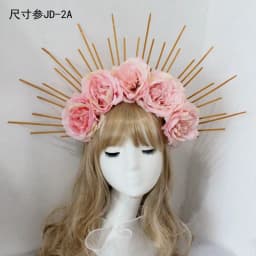 Lolita Headband Halo Headpiece Cosplay Baroque Tiara Crown Women Goddess Mary Sunburst Hair Accessories