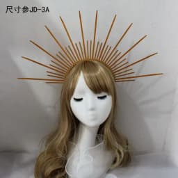 Lolita Headband Halo Headpiece Cosplay Baroque Tiara Crown Women Goddess Mary Sunburst Hair Accessories