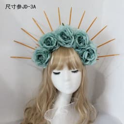 Lolita Headband Halo Headpiece Cosplay Baroque Tiara Crown Women Goddess Mary Sunburst Hair Accessories