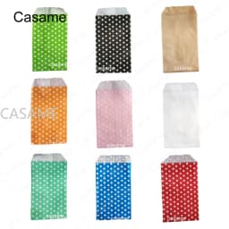 Mini Dot Kraft Paper Bags , Wedding Party Invitation Greeting Cards Paper Gift Bag 50 Pcs for 1 Lot Christmas Decoration
