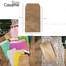 Mini Dot Kraft Paper Bags , Wedding Party Invitation Greeting Cards Paper Gift Bag 50 Pcs for 1 Lot Christmas Decoration