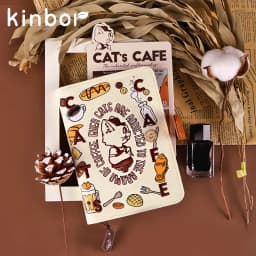 Kinbor Cute A6 Notebook A Cup of Coffee Record Book Embroidery Hand Book Sub Diary Todolist Schedule Notebooks Korean Stationery